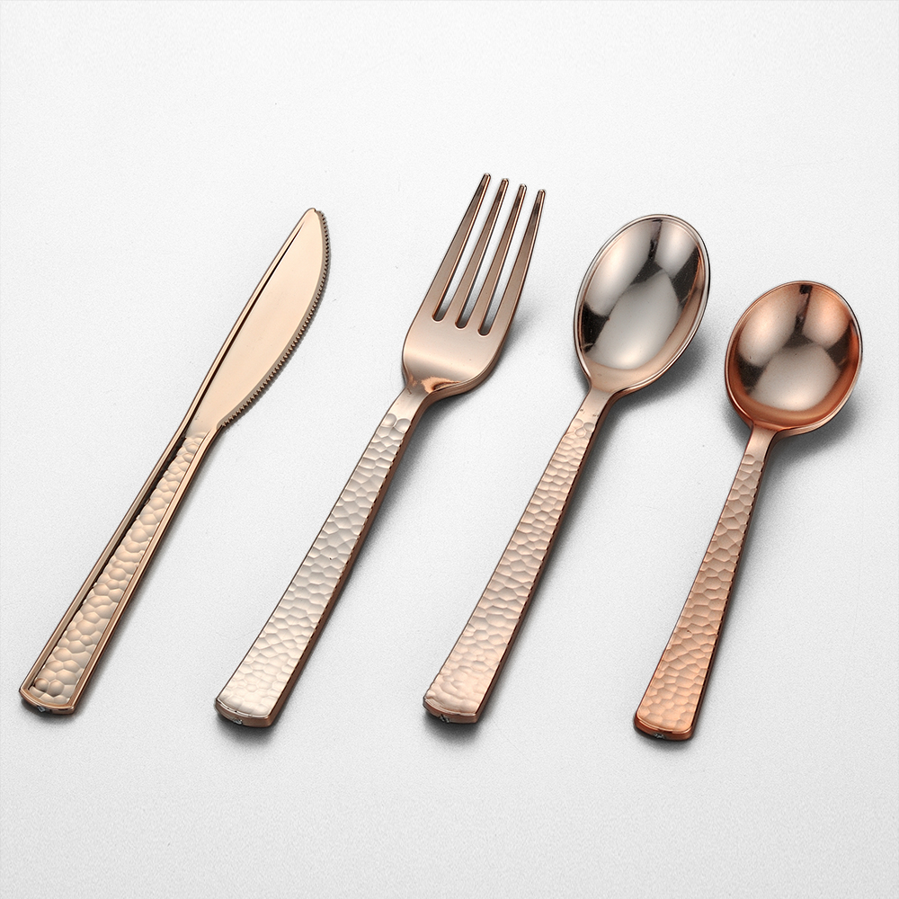 Rose Gold Knife, Fork, Spoon